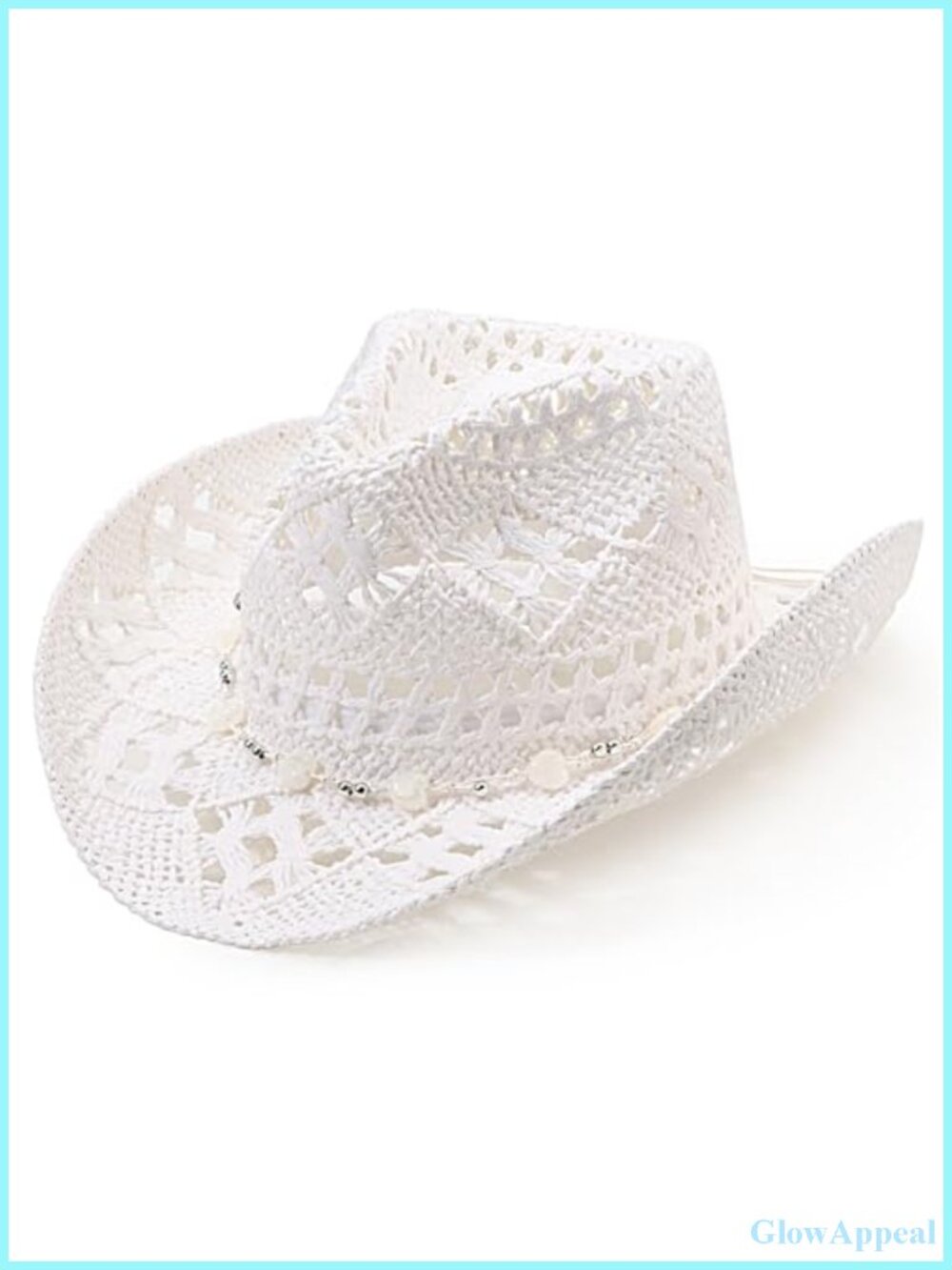 Straw Cowboy Hat Unisex Western Beach Hat Shapeable Brim Foldable Boheme